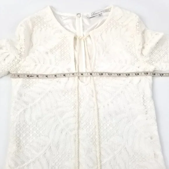 LOVERS + FRIENDS | White Lace Tassel Mini Dress XS - Picture 7 of 12